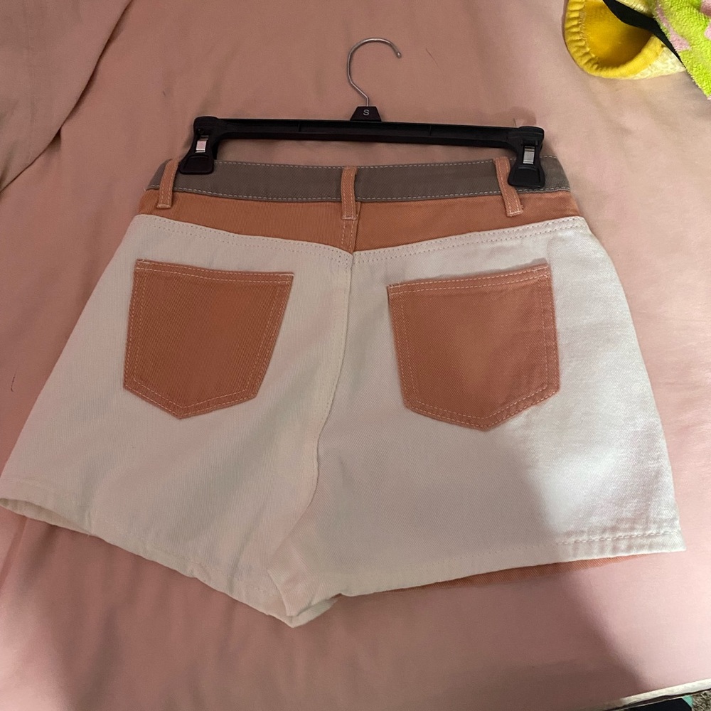 Color block SHEIN denim shorts